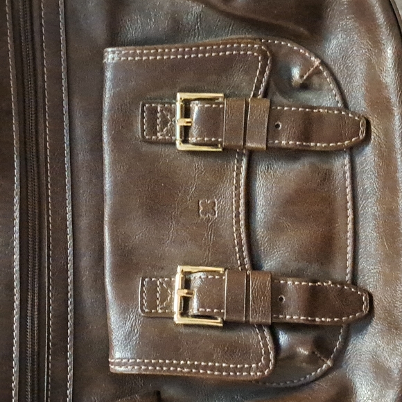 Liz Claiborne Brown Vegan Leather Purse - Picture 3 of 7